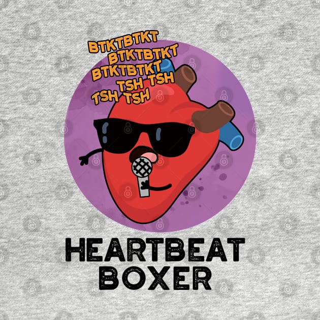 Heartbeat Boxer Cute Music Heart Pun by punnybone